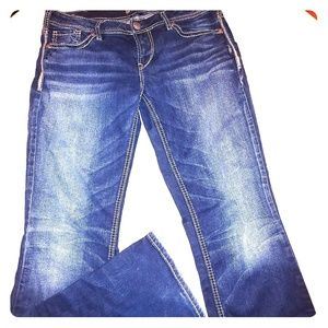 Silver Aiko Mid Boot cut jeans